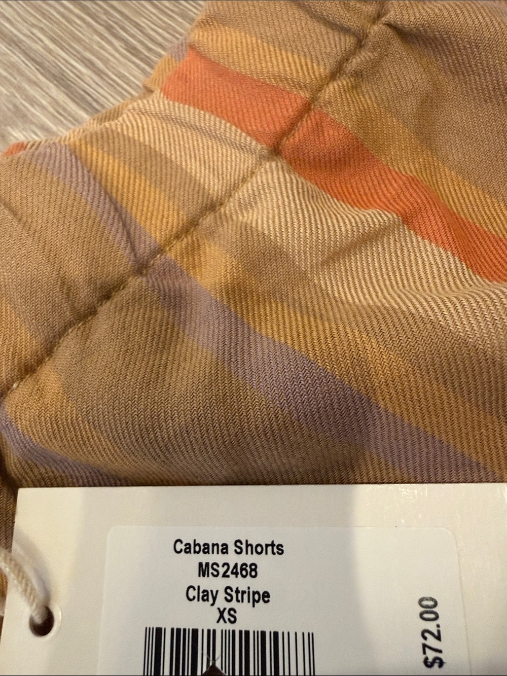 NWT Mollusk Surf Shop Cabana Striped Micro Shorts XS - Picture 4 of 4